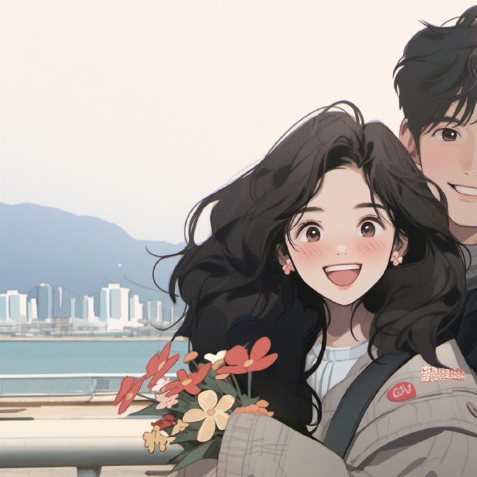 漫画情侣头像一男一女分开的两张(漫画情侣分身头像男女版)